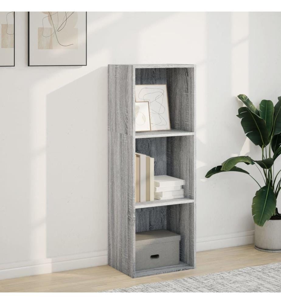 Bücherregal Grau Sonoma 40x30x114 cm Holzwerkstoff