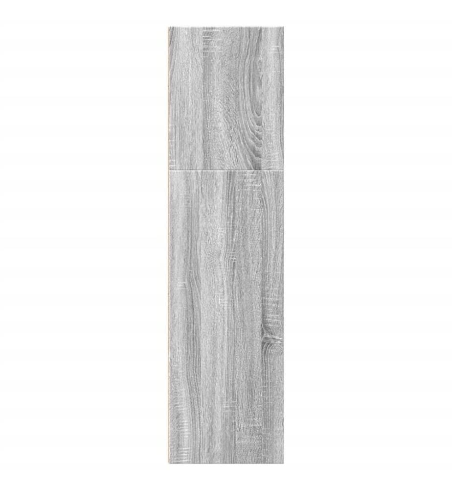 Bücherregal Grau Sonoma 40x30x114 cm Holzwerkstoff
