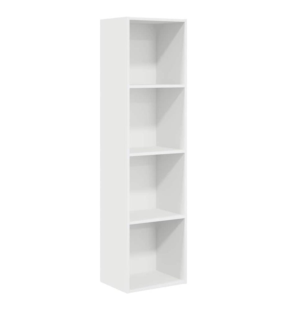 Bibliothèque blanc 40x30x152 cm bois d'ingénierie