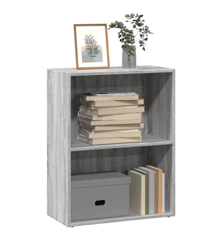 Bücherregal Grau Sonoma 60x30x77 cm Holzwerkstoff