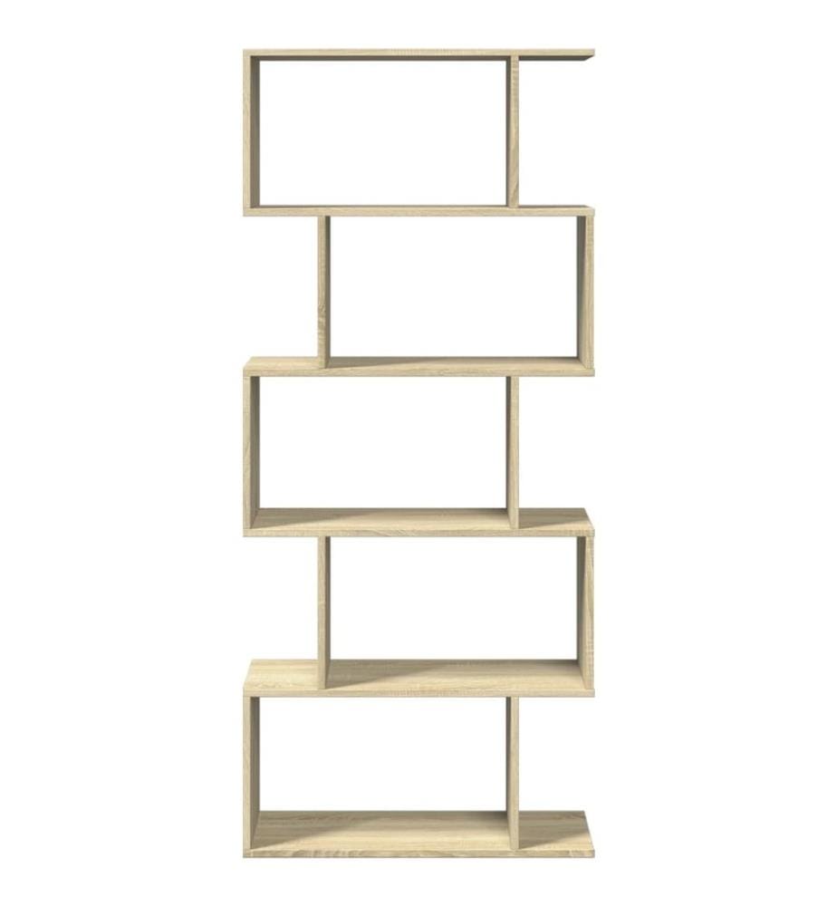 Raumteiler-Bücherregal 5 Etagen Sonoma-Eiche 70x24x161 cm