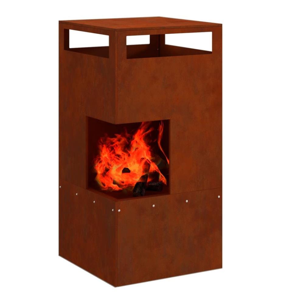 Braise Marron 50 x 50 x 100 cm Acier