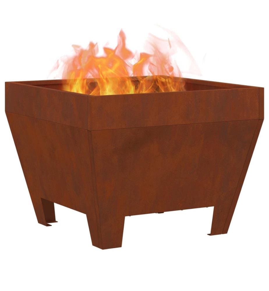 Braise Marron 50 x 50 x 38 cm Acier patiné