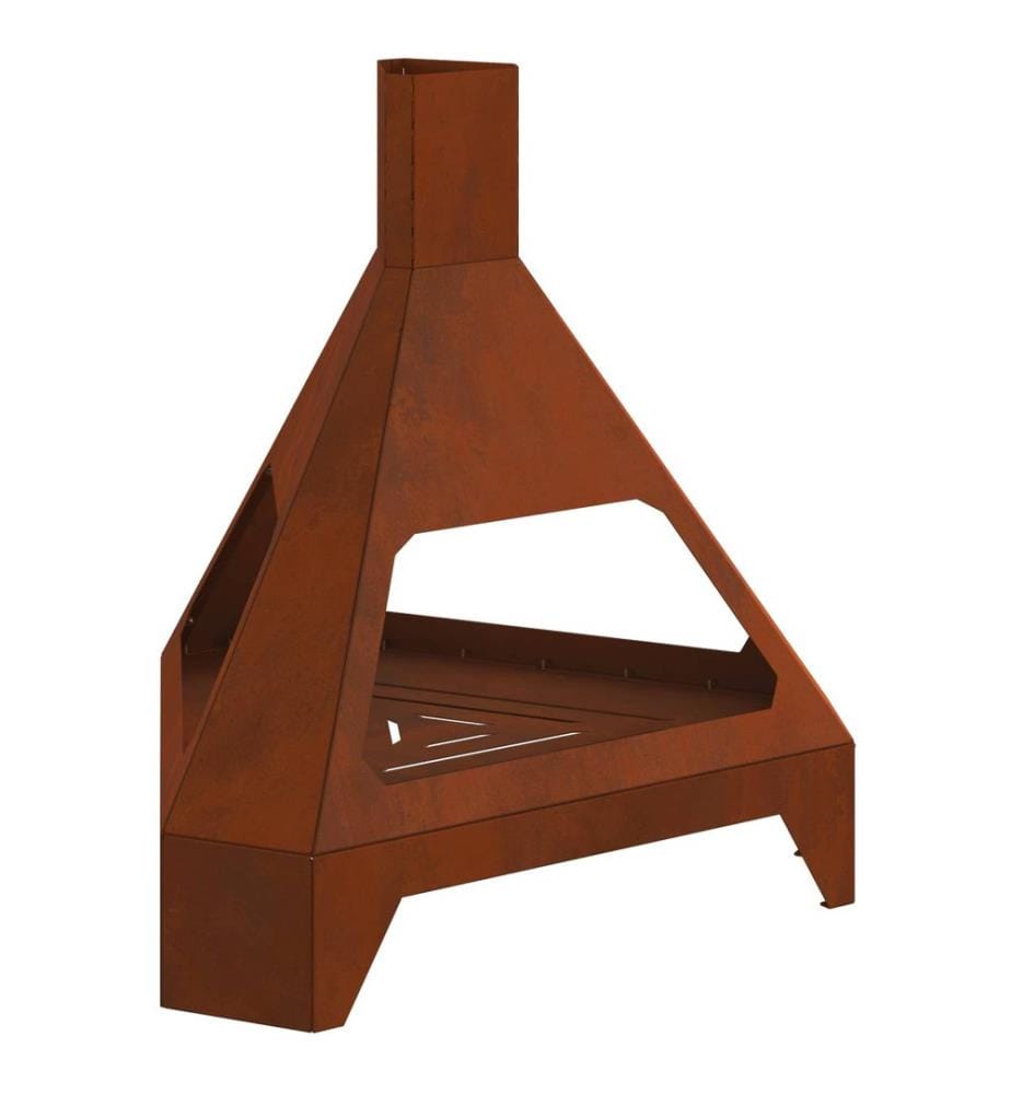 Feuerstelle Braun 50 x 43 x 52 cm Wetterfeststahl