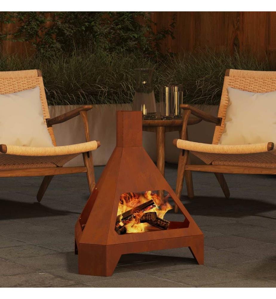 Feuerstelle Braun 50 x 43 x 52 cm Wetterfeststahl