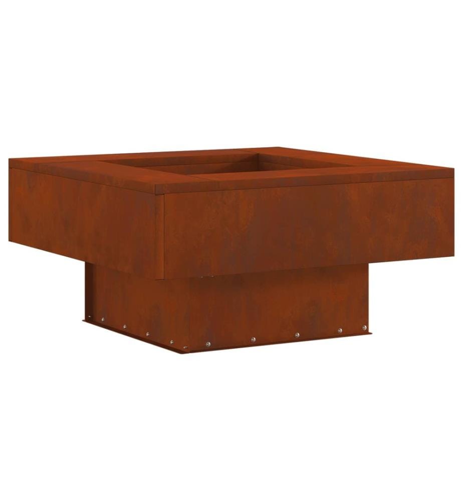 Braise Marron 60 x 60 x 30 cm Acier patiné