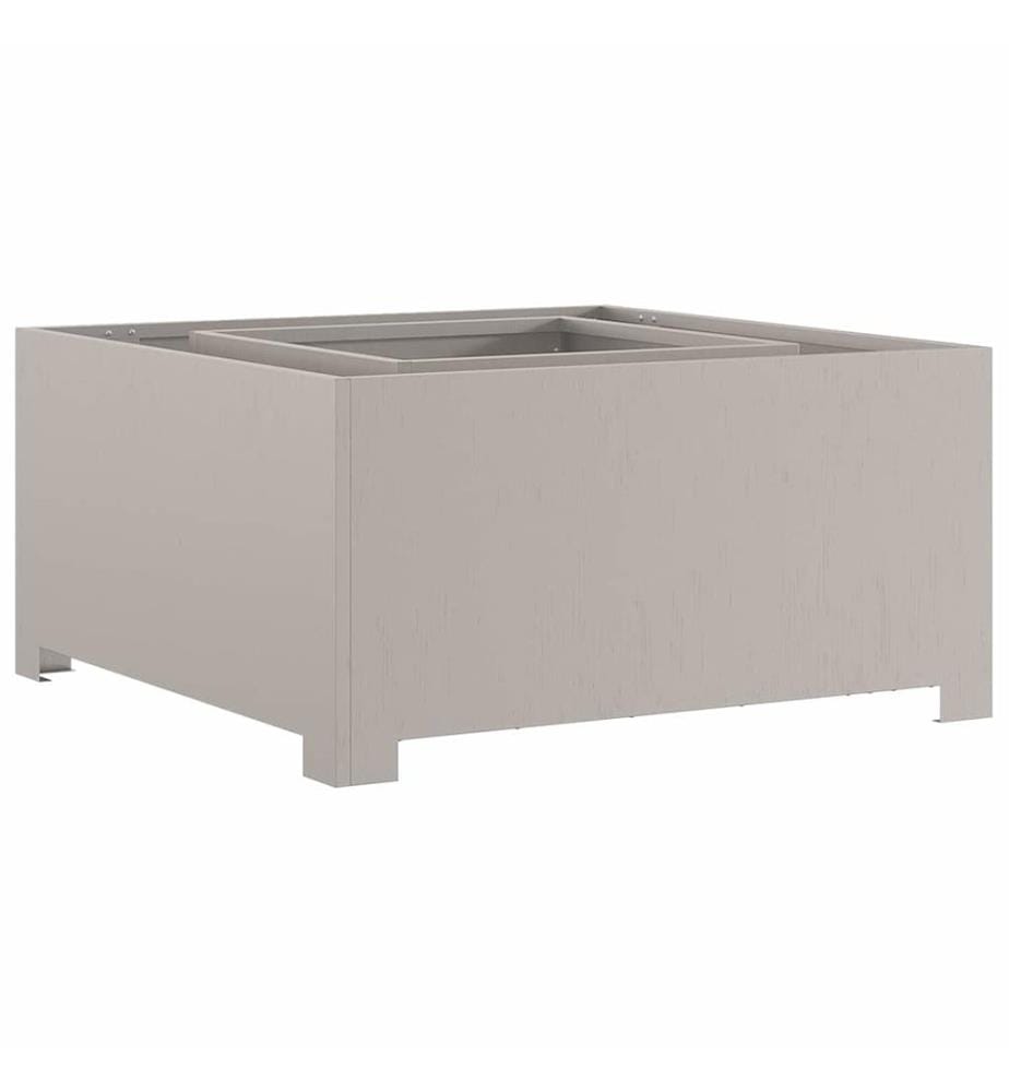 Foyer de cheminée Marron 80 x 80 x 40 cm Acier patiné