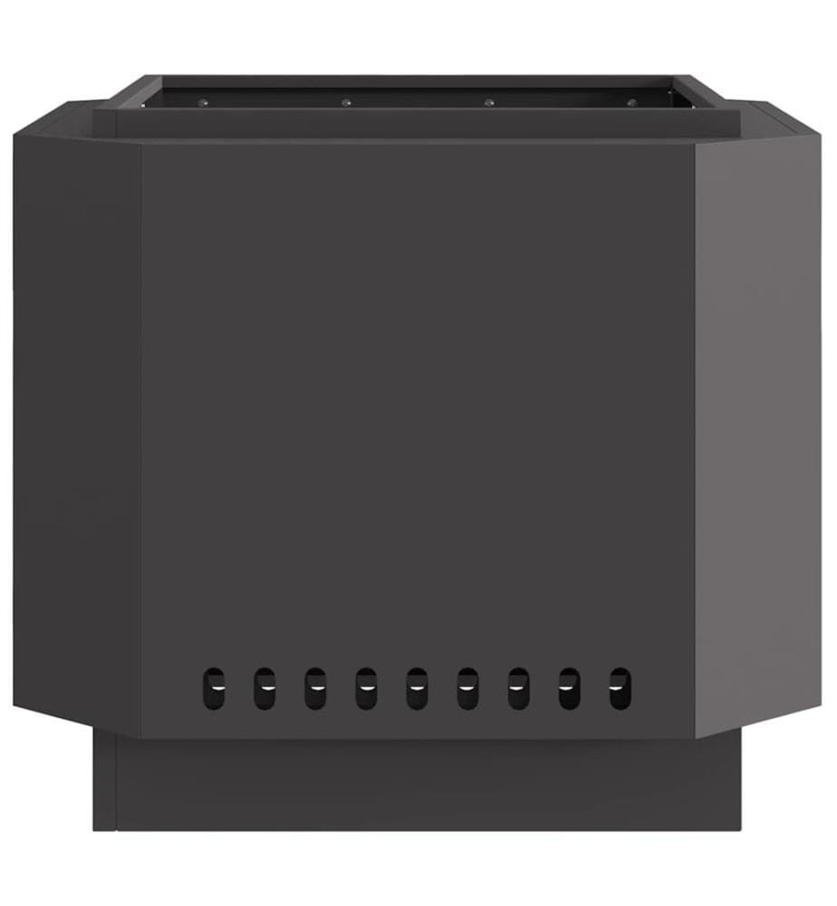 Rauchfreier Feuerkorb Schwarz 58 x 58 x 51 cm