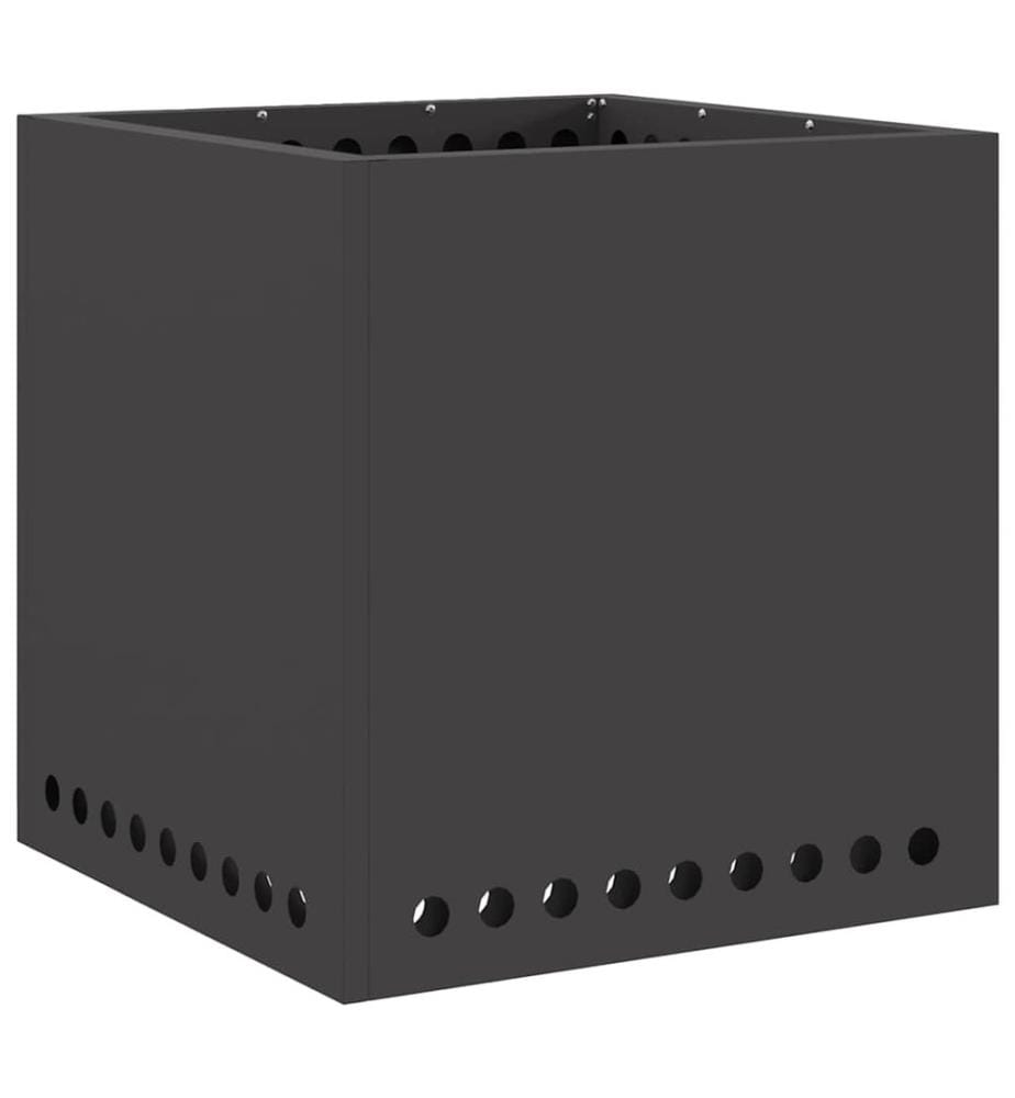Rauchfreier Feuerkorb Schwarz 48 x 48 x 50 cm Stahl