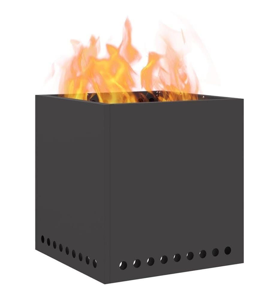 Rauchfreier Feuerkorb Schwarz 48 x 48 x 50 cm Stahl