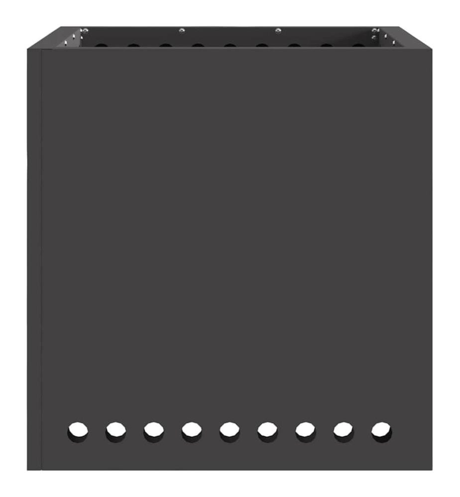 Rauchfreier Feuerkorb Schwarz 48 x 48 x 50 cm Stahl