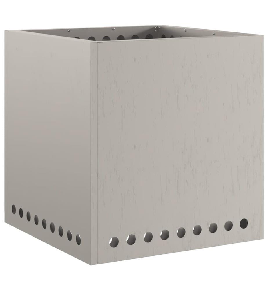 Rauchfreier Feuerkorb Braun 48 x 48 x 50 cm Wetterfeststahl