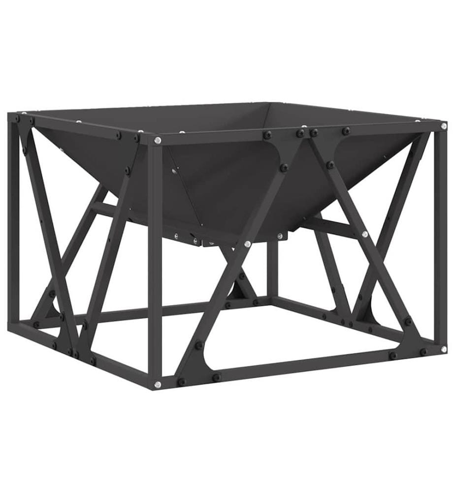 Feuerstelle Schwarz 50 x 50 x 35 cm Stahl