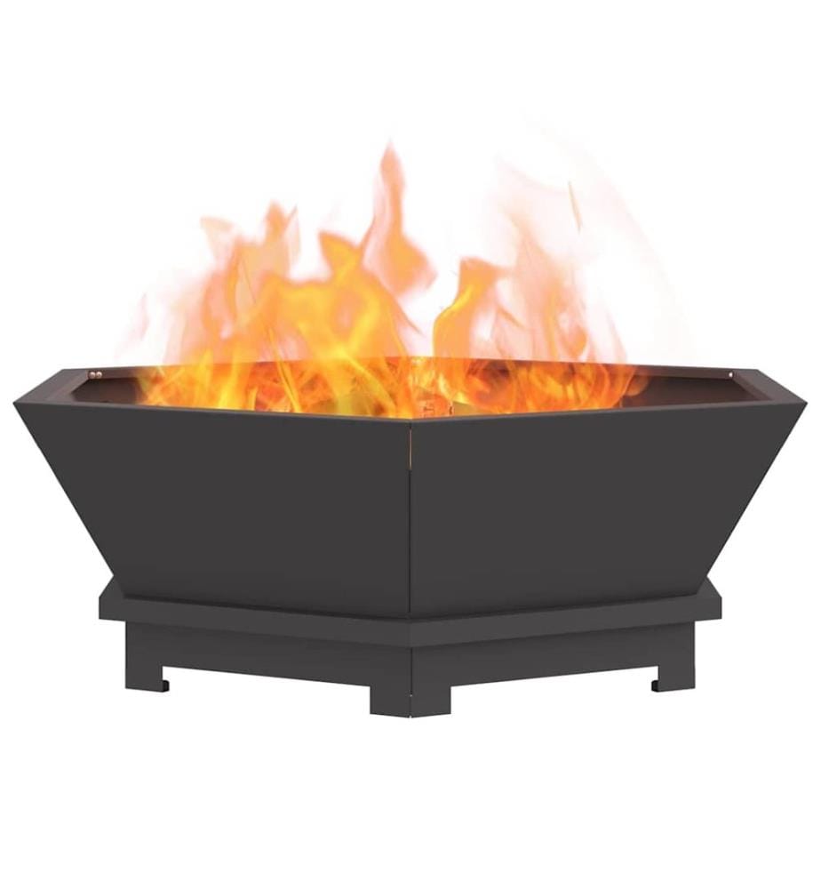 Feuerstelle Schwarz 75 x 75 x 28 cm Stahl