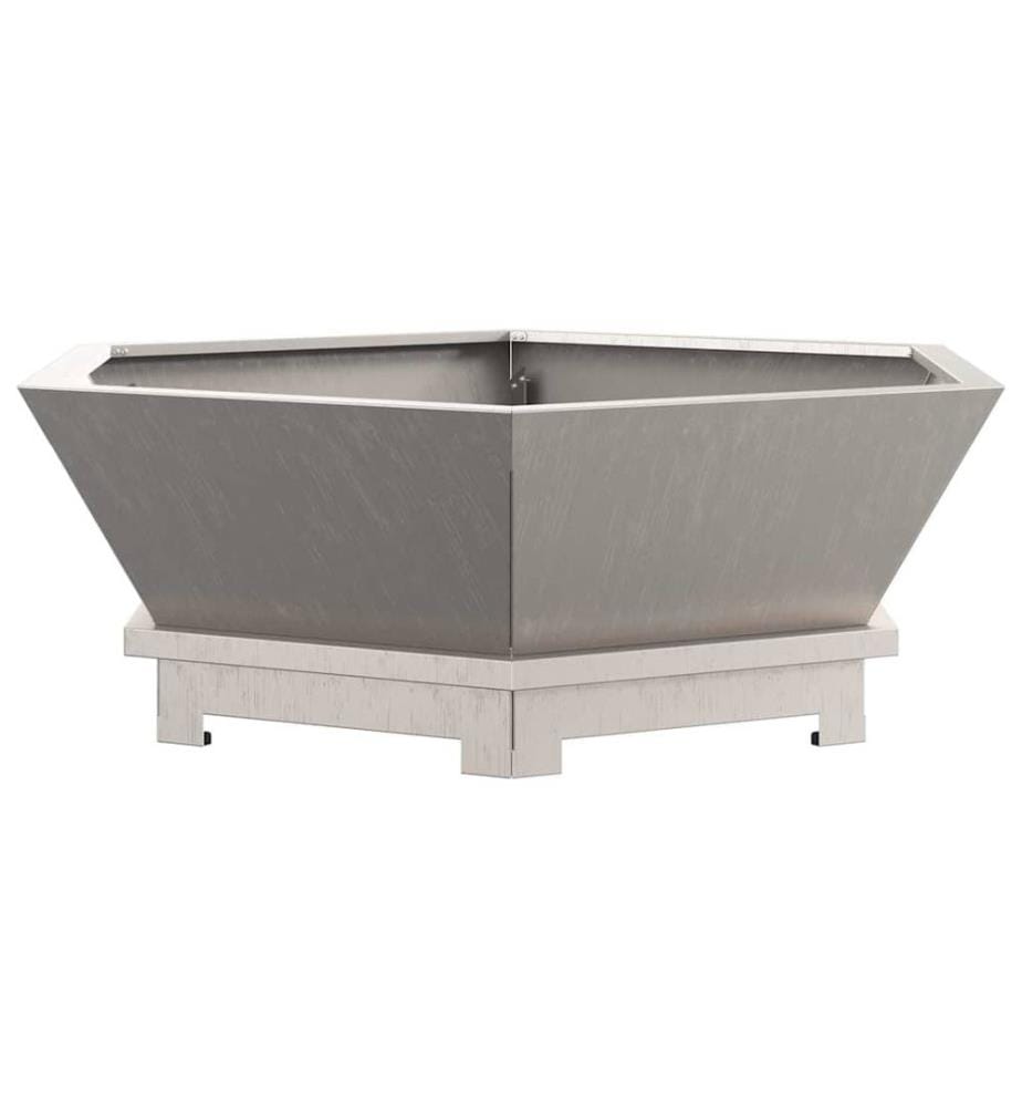 Foyer de cheminée Marron 75 x 75 x 28 cm Acier patiné