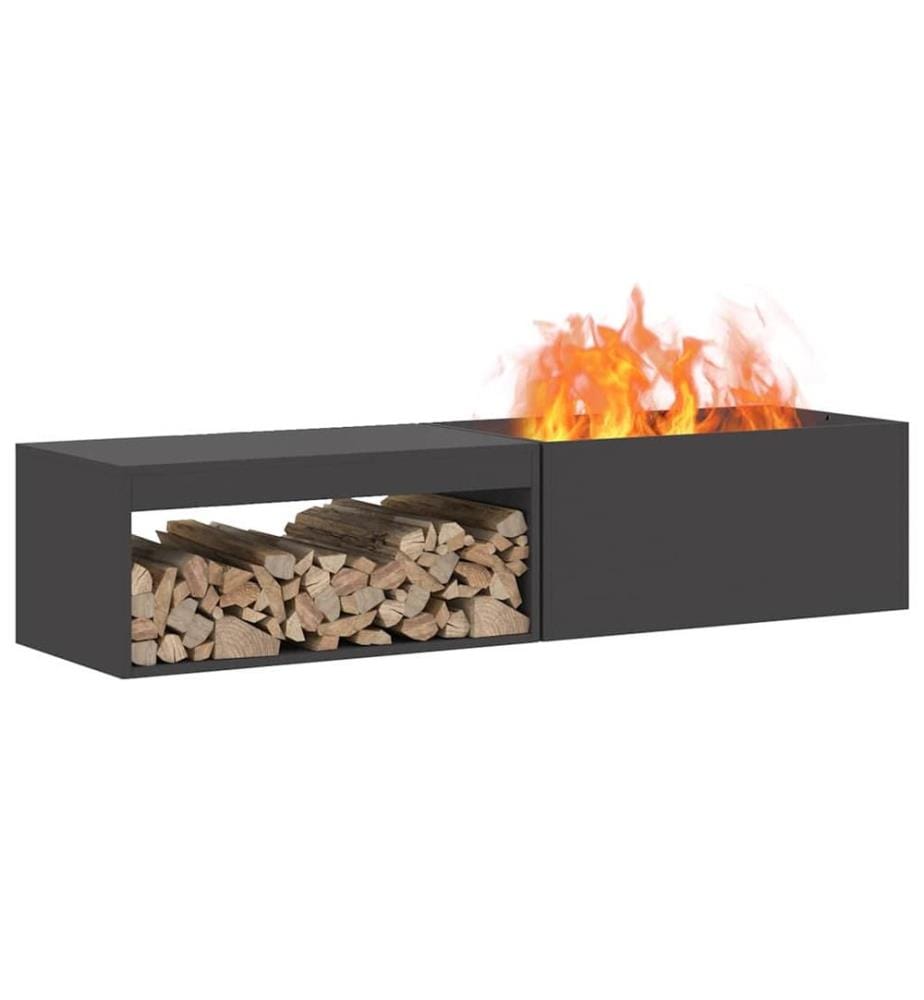 Braise Noir 160 x 45 x 35 cm Acier