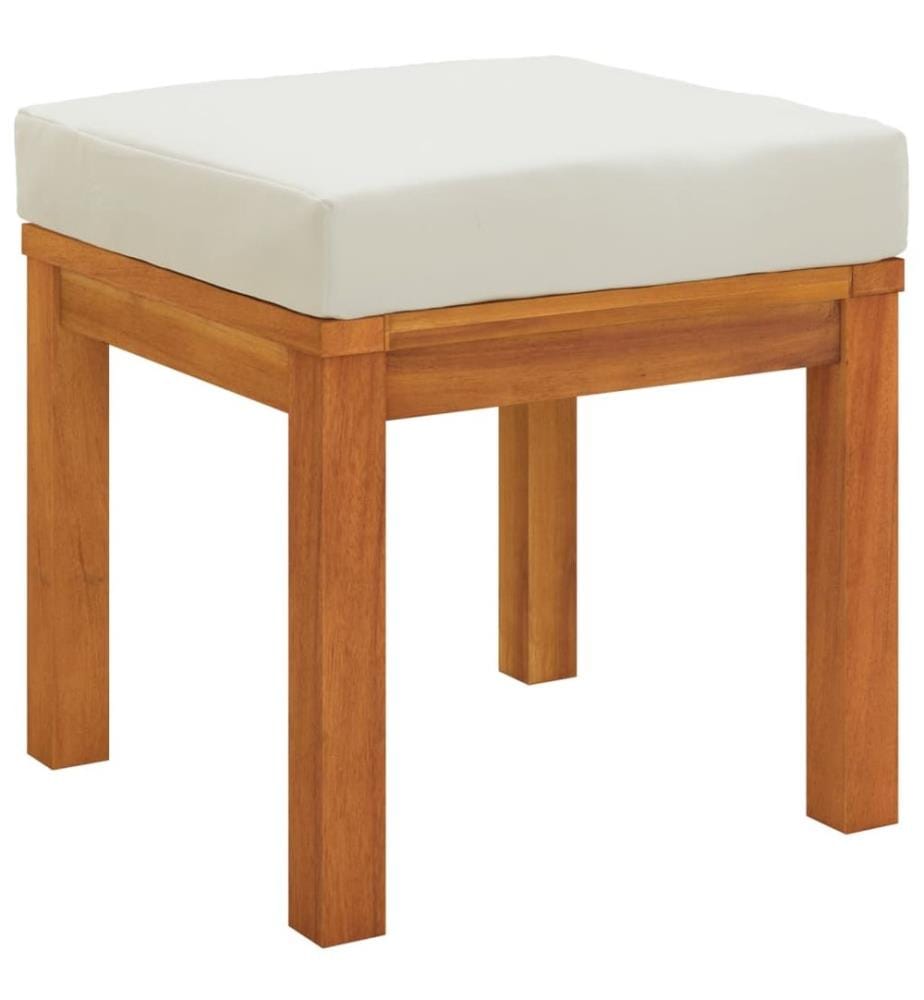 Gartenhocker mit Kissen 2 Stk. 40x40x42 cm Massivholz Akazie