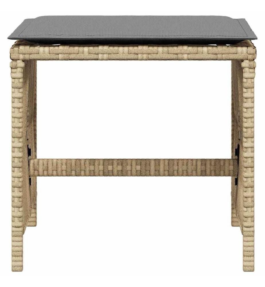 Gartenhocker Kissen 4Stk. Beigemischung 41x41x36 cm Poly Rattan