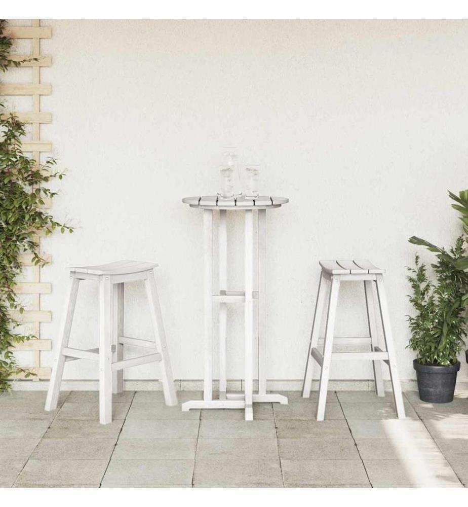 Tabouret de bar 2 pcs Blanc 52 x 43 x 73,5 cm HDPE