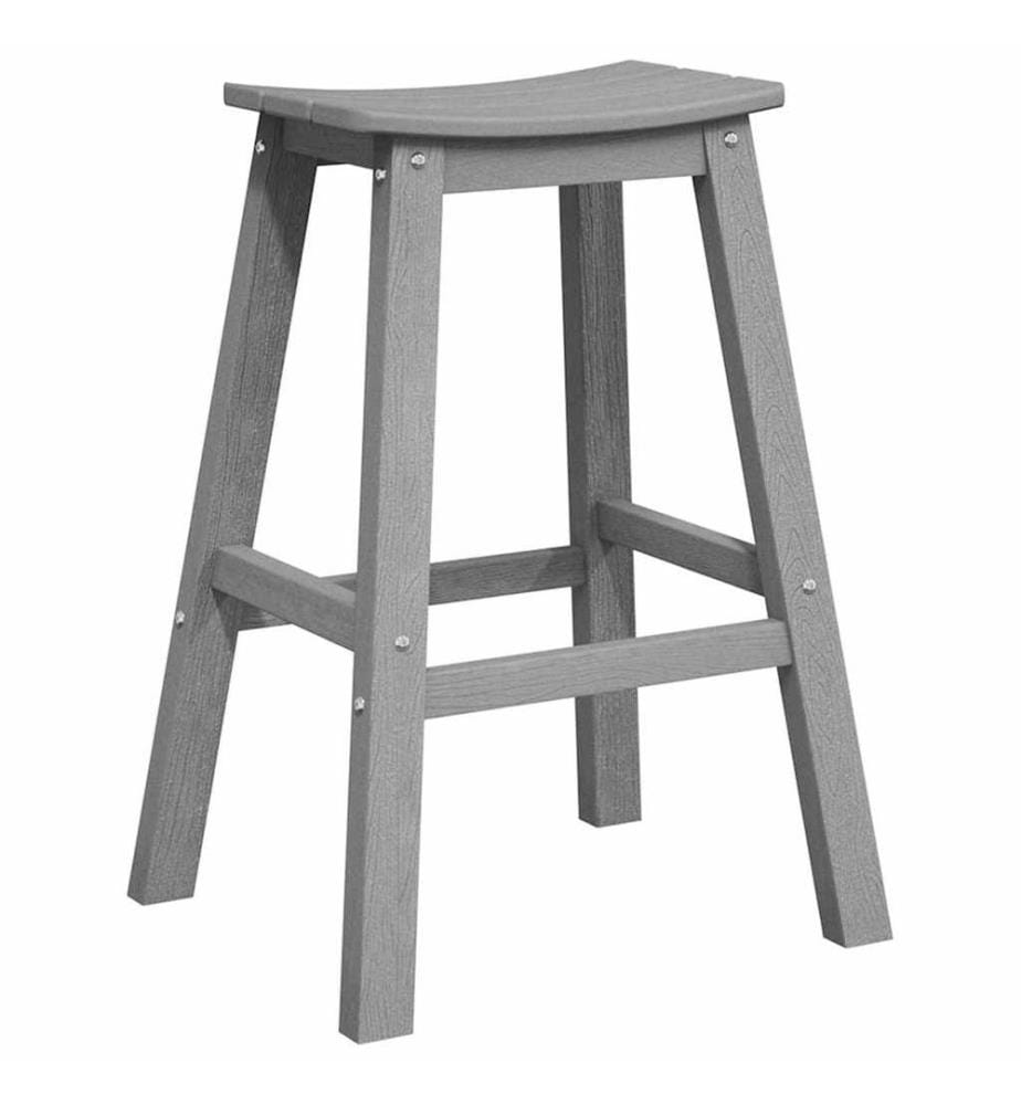Tabouret de bar 2 pcs Gris clair 52 x 43 x 73,5 cm HDPE