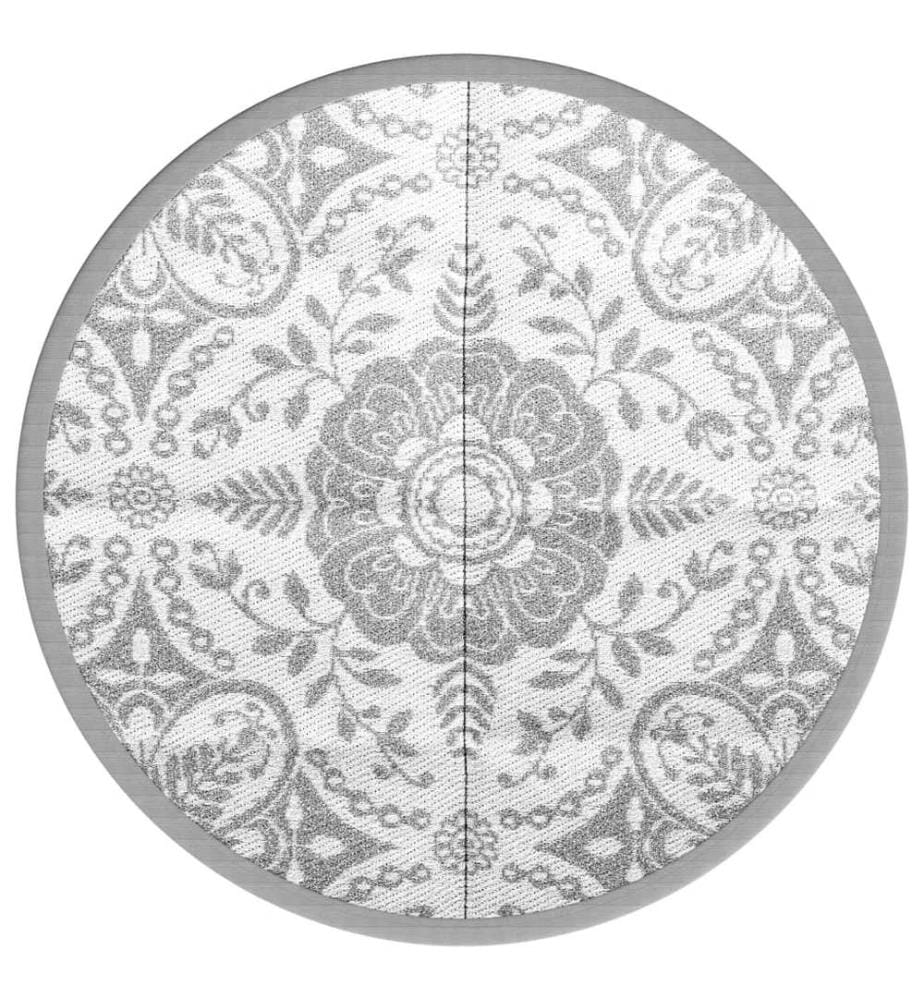Outdoor-Teppich ARAKIL Hellgrau Ø160 cm PP