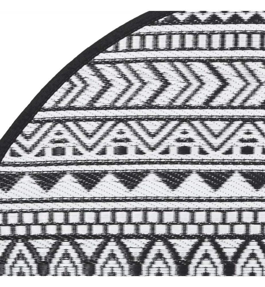 Outdoor-Teppich ARAKIL Schwarz Ø160 cm PP
