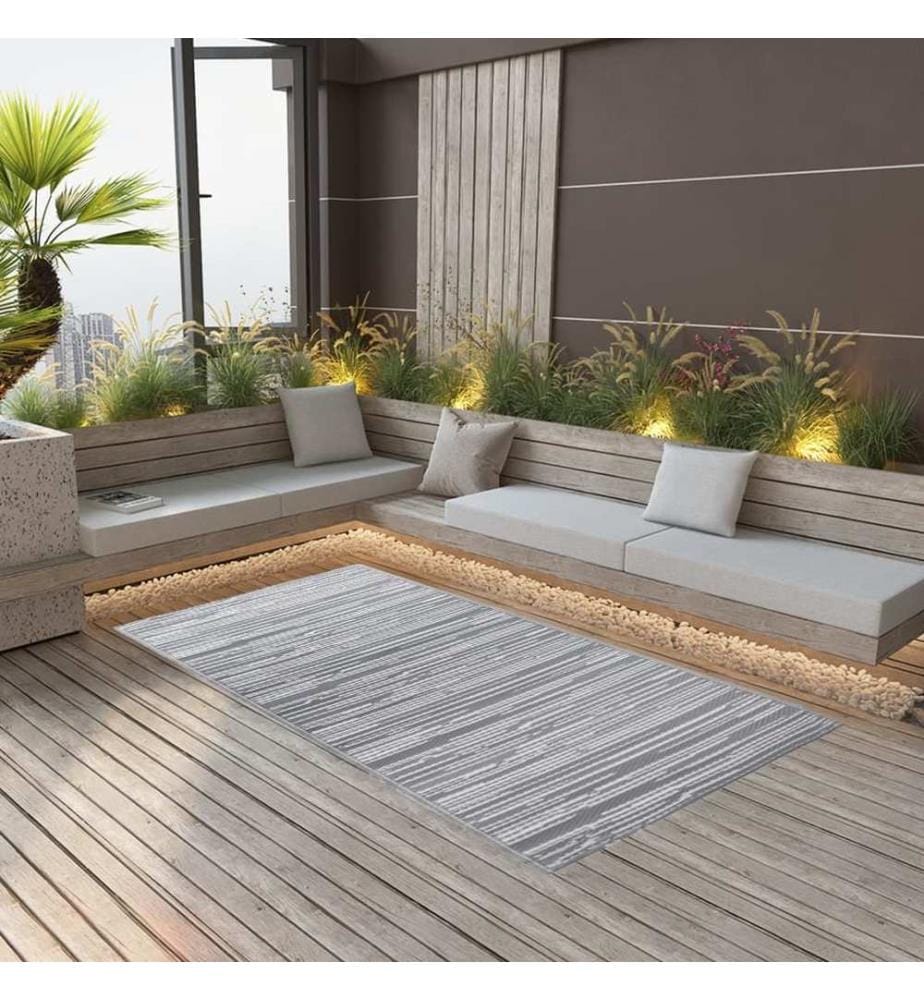 Outdoor-Teppich ARAKIL Grau 120x180 cm PP