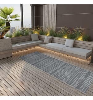 Outdoor-Teppich ARAKIL Anthrazit 80x250 cm PP