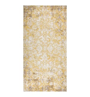 Outdoor-Teppich Flachgewebe 100x200 cm Gelb
