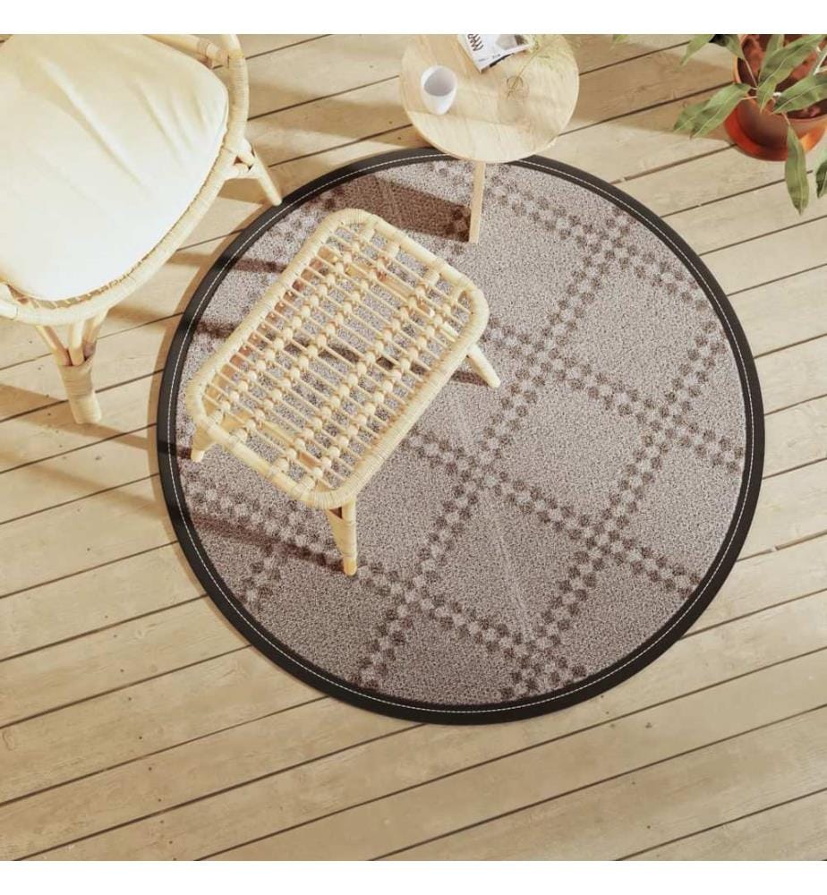 Outdoor-Teppich ARAKIL Braun Ø120 cm PP
