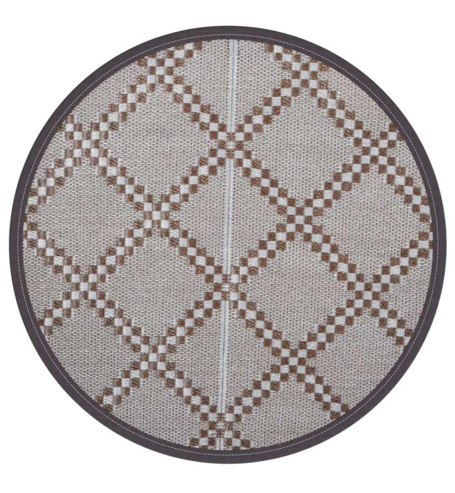 Outdoor-Teppich ARAKIL Braun Ø120 cm PP