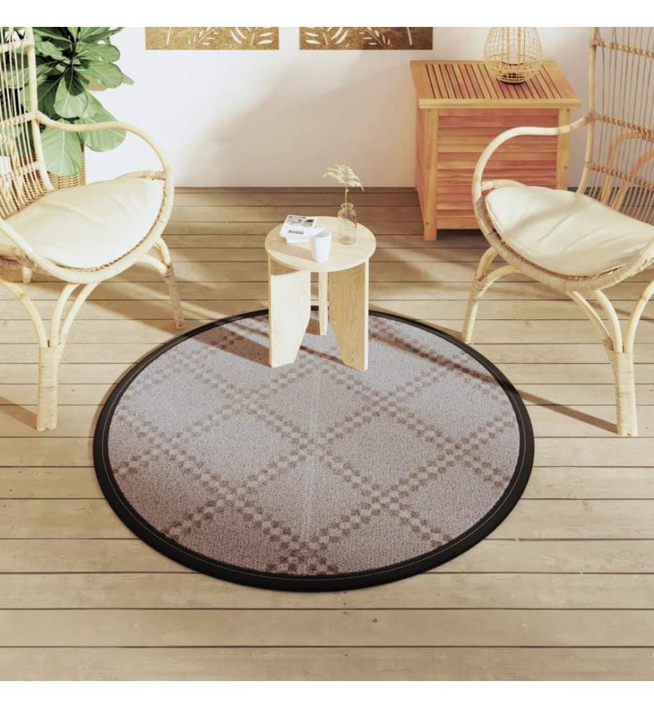 Outdoor-Teppich ARAKIL Braun Ø120 cm PP