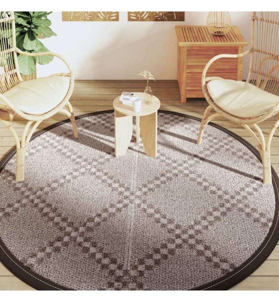 Outdoor-Teppich ARAKIL Braun Ø200 cm PP