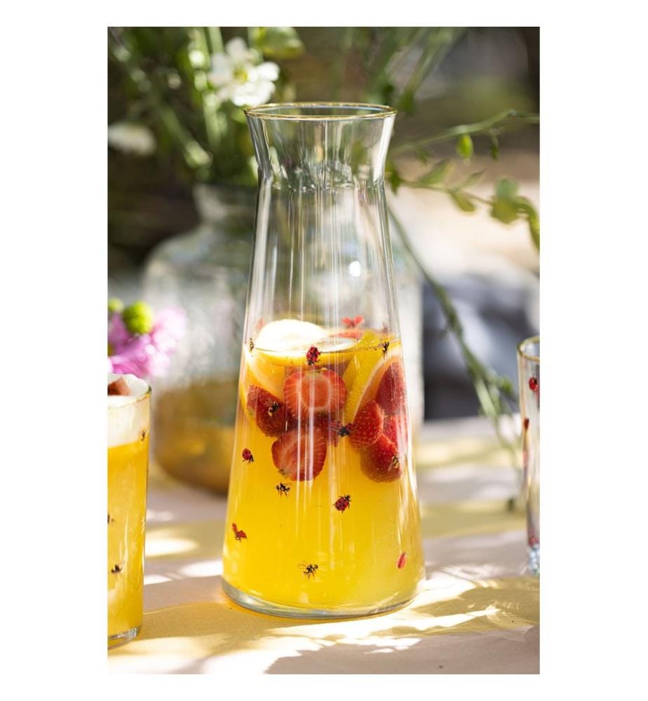 Glasflasche, Gold, 100 % GLAS