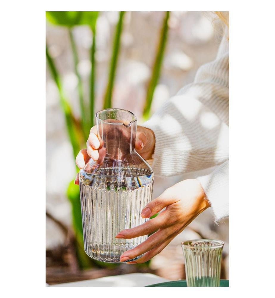 Glasflasche, Rauchfarben, 100 % GLAS