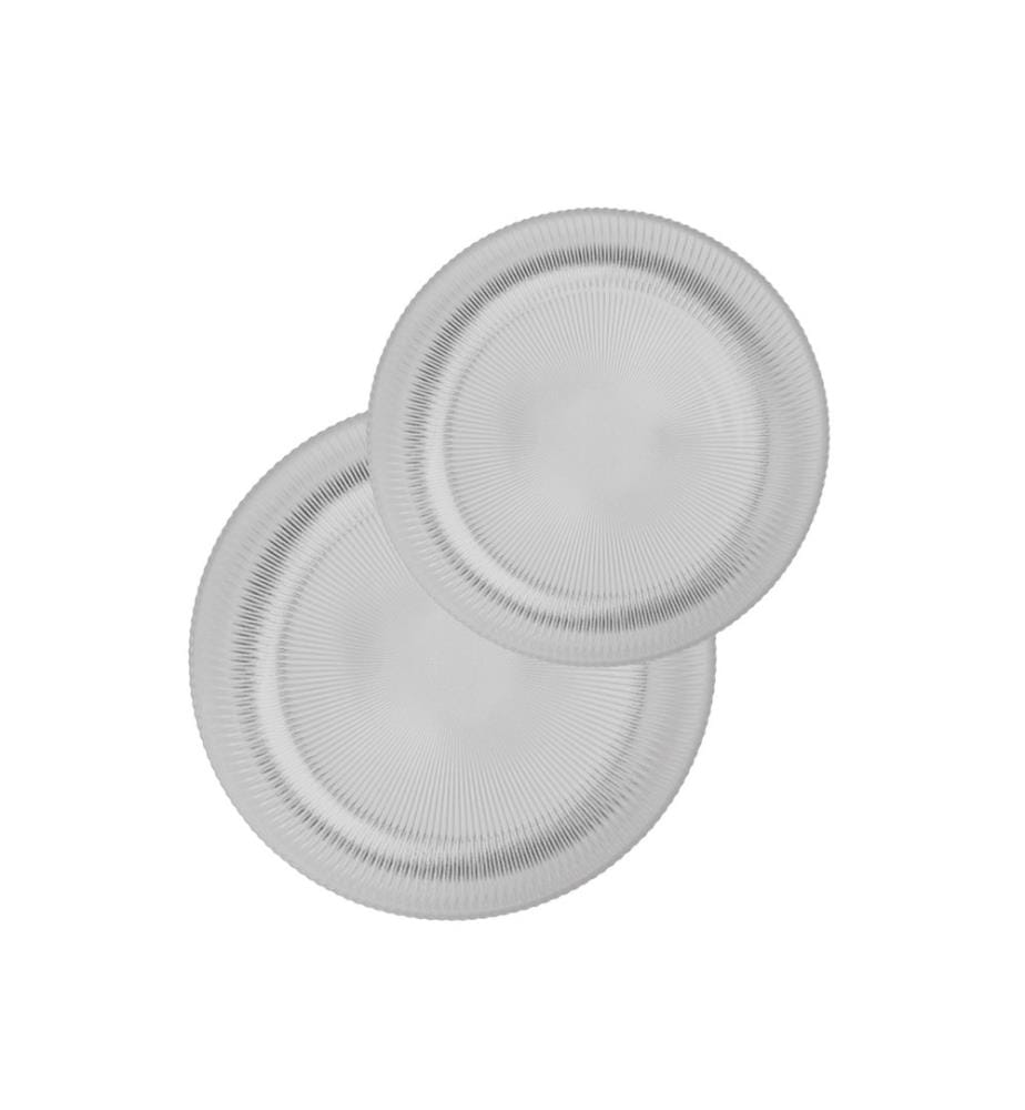 Glas-Salatschüssel-Set, 2-teilig, Rauchfarben, 100 % GLAS