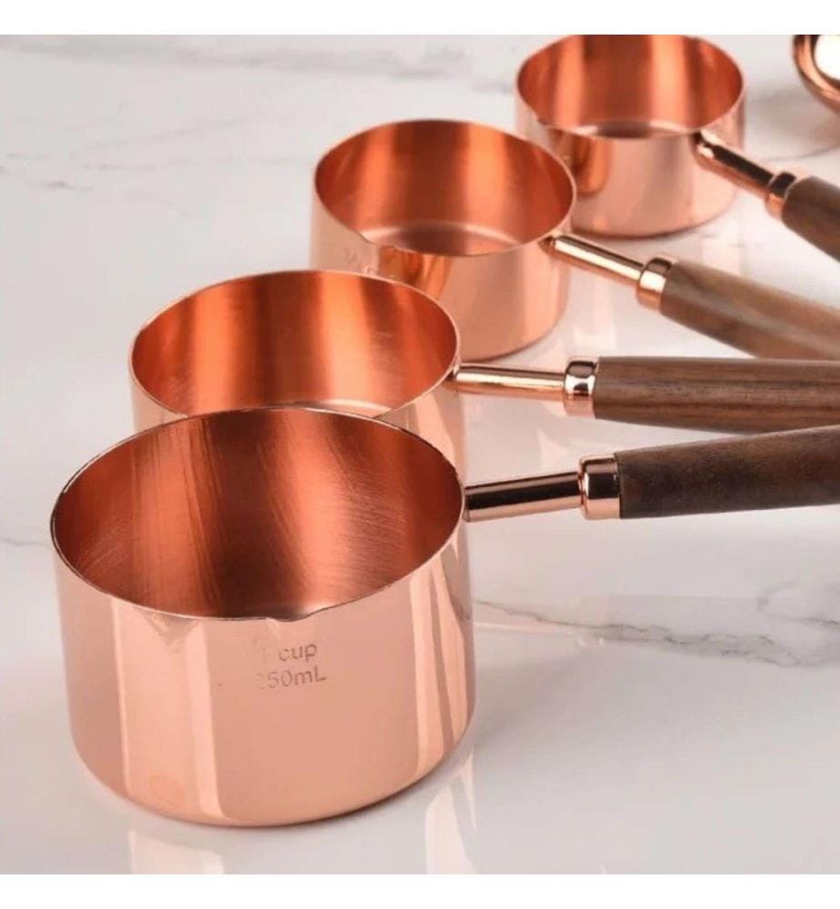 Measuring Spoon Set, 4 Pieces, Copper, 100% STEEL
