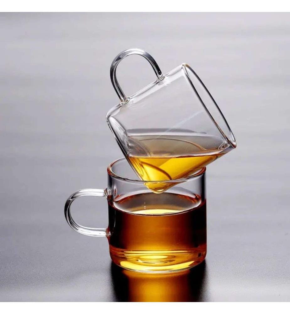 Coffee Cup Set, 2 Pieces, Transparent, 100% GLASS
