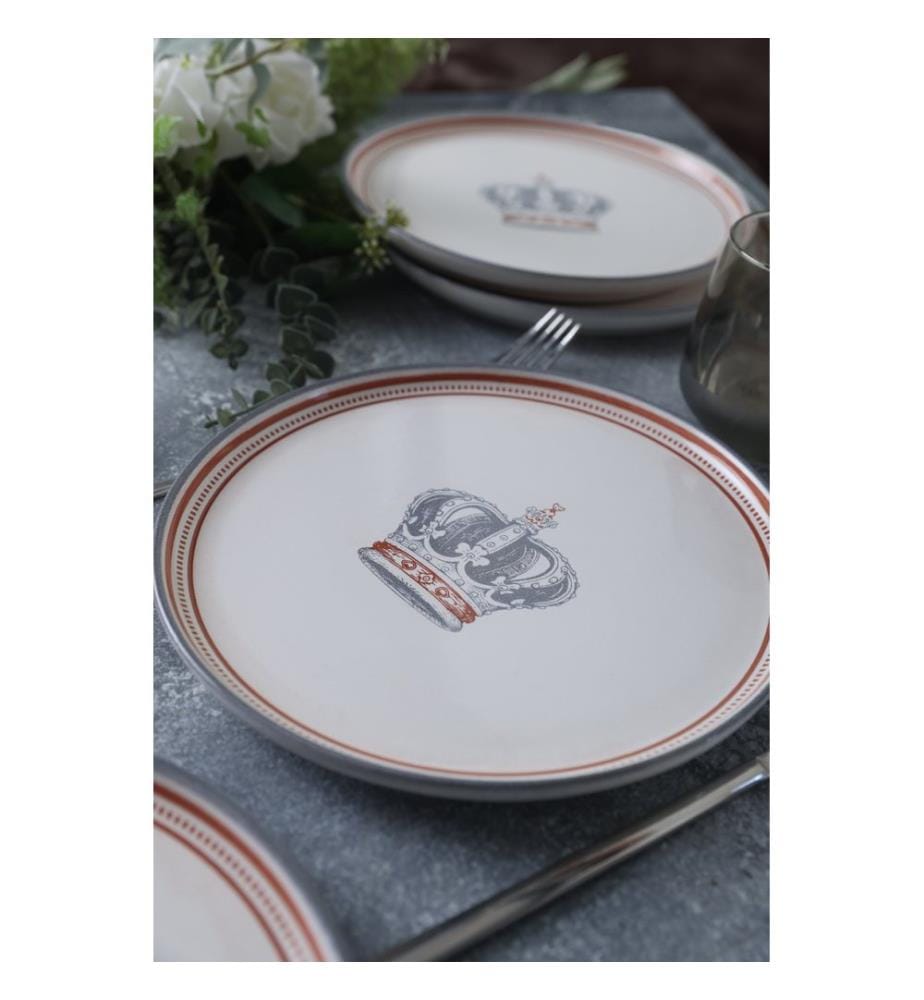 Cake Serving Set, 6 Pieces, White, 100% CERAMIC STONEWARE