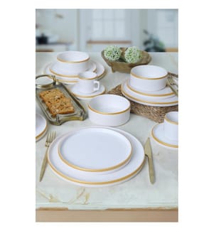 Servizio da tavola, 20 pezzi, bianco opaco, 100% CERAMICA GHIERA