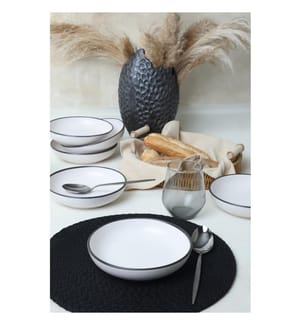 Salad Bowl Set, 6 Pieces, Matte White, 100% CERAMIC