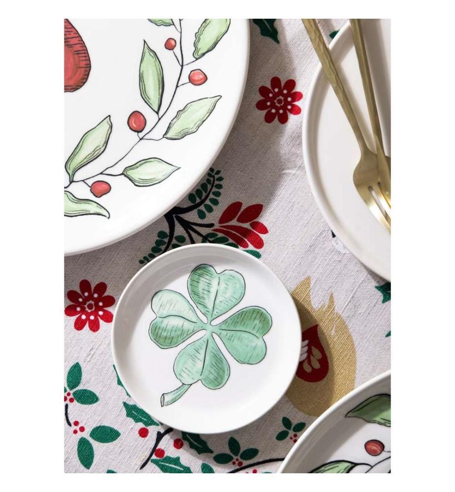 Sauciere-Set, 6 Stück, weiss, grün, 100 % KERAMIK