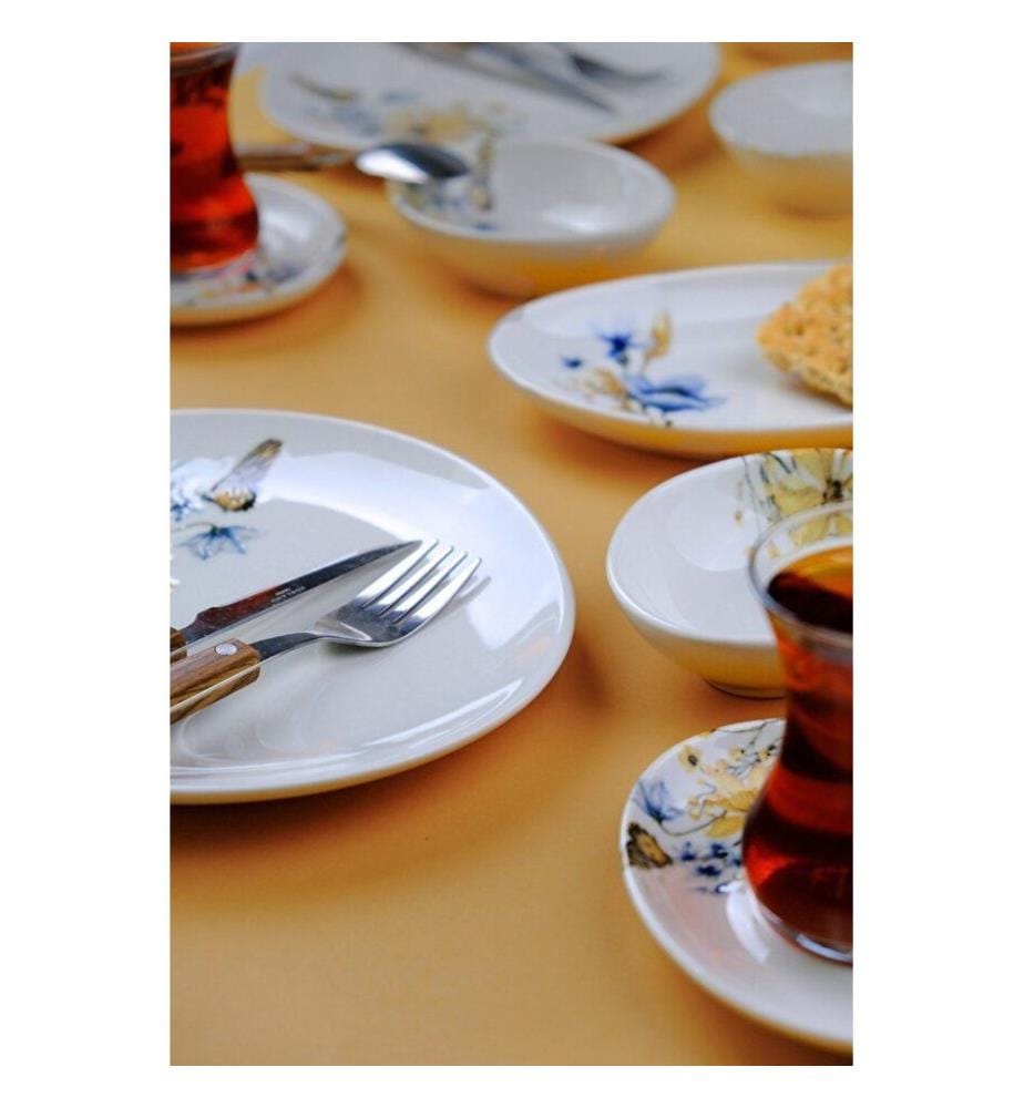 Breakfast Set, 20 Pieces, Multicolor, 100% PORCELAIN