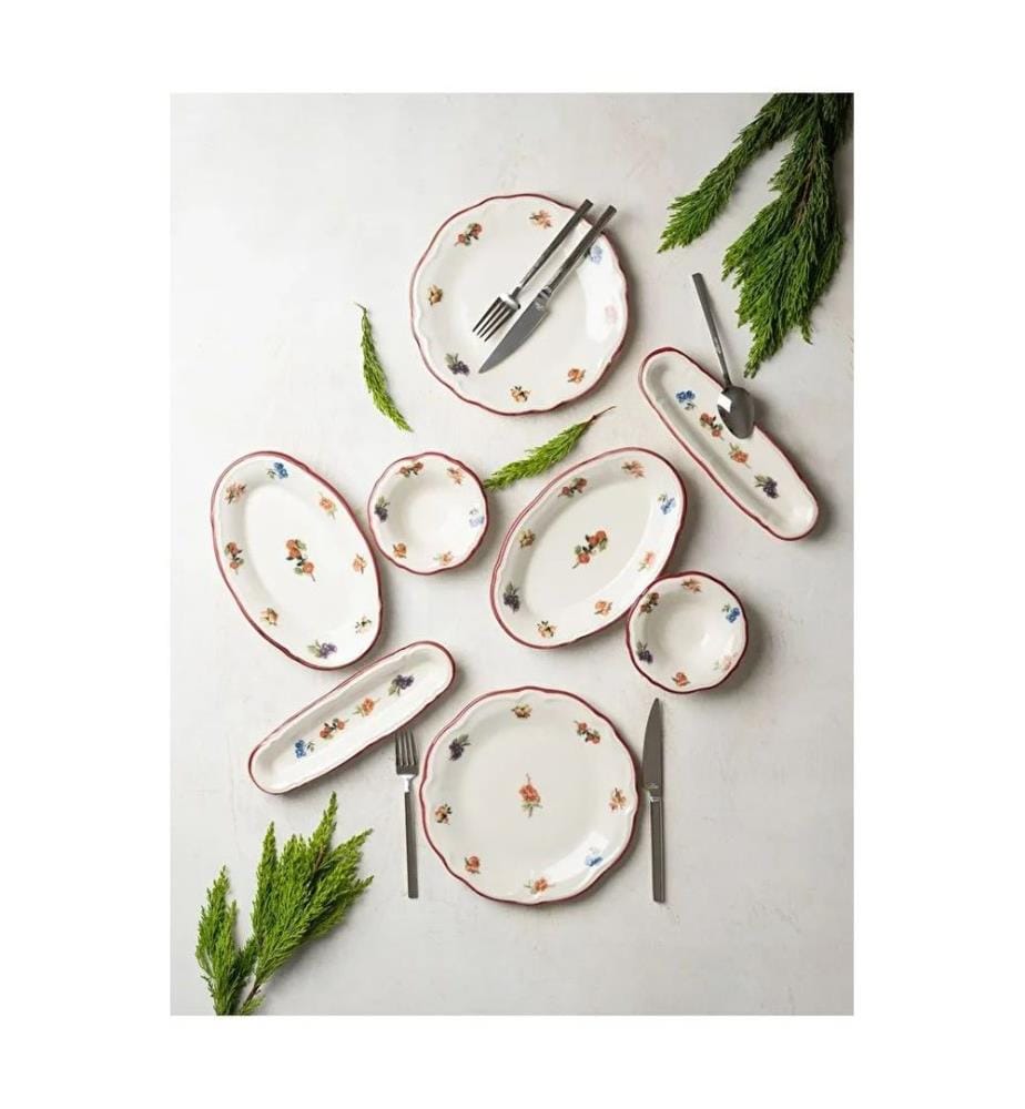 Frühstücksset, 14-teilig, mehrfarbig, 100 % PORZELLAN