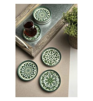 Saucer Set, 6 Pieces, Multicolor, 100% PORCELAIN