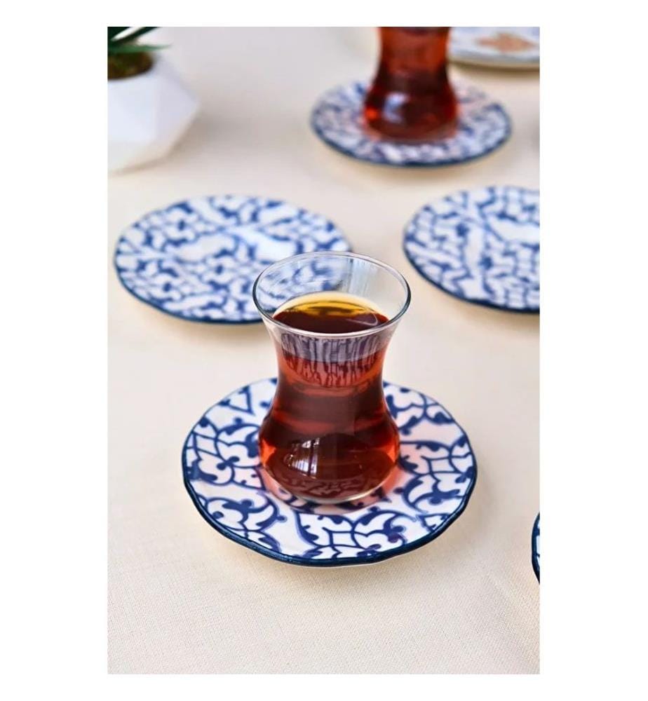 Saucer Set, 6 Pieces, Multicolor, 100% PORCELAIN