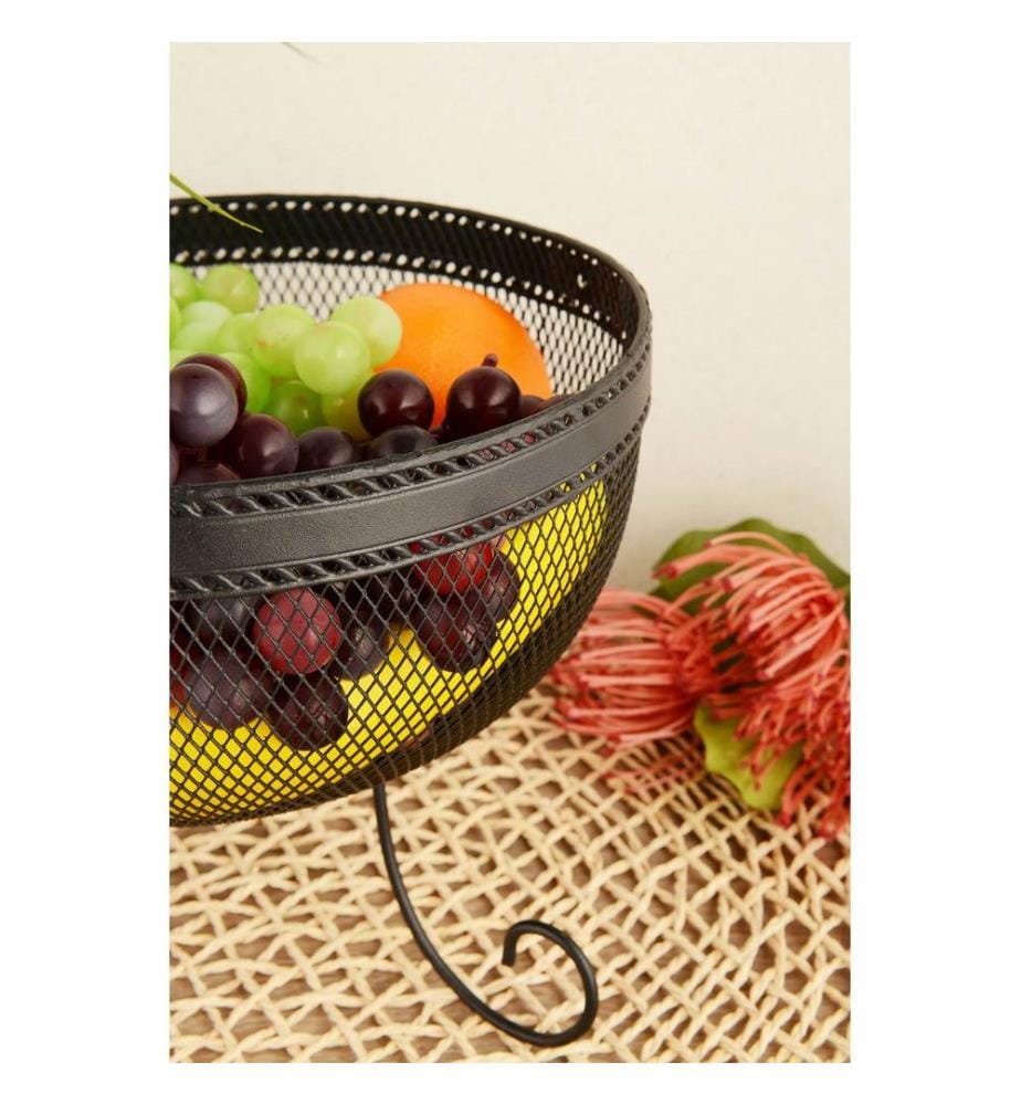 Fruit Basket, Black, 100% METAL