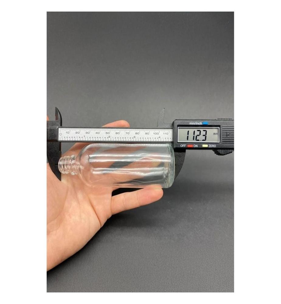 Glasflaschenset, 12 Stück, transparent, schwarz, 100 % GLAS