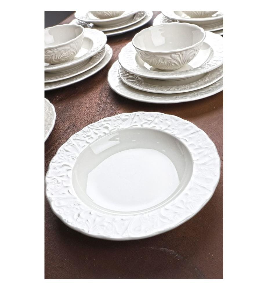 Geschirrset, 24-teilig, weiss, 100 % PORZELLAN