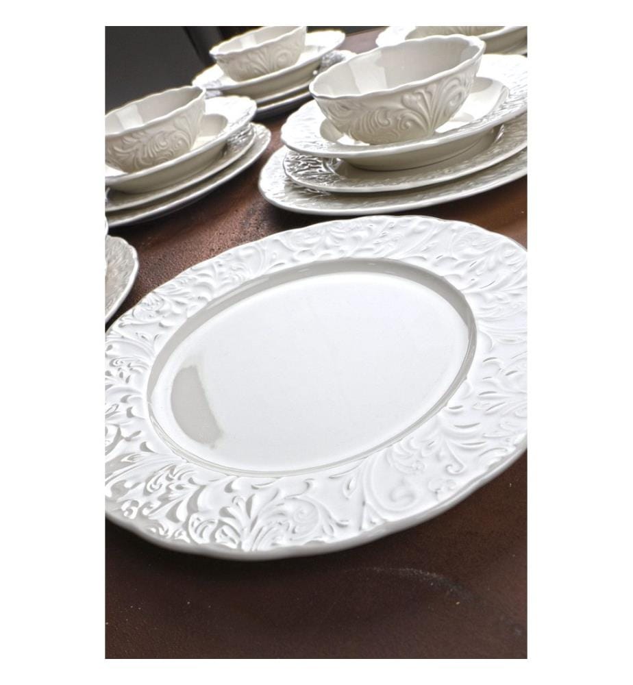 Geschirrset, 24-teilig, weiss, 100 % PORZELLAN